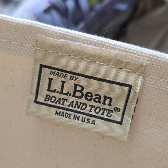 L.L. Bean Canvas Medium Boat Tote Bag "Naughty" Custom Mono Black + White USA - Picture 5 of 7